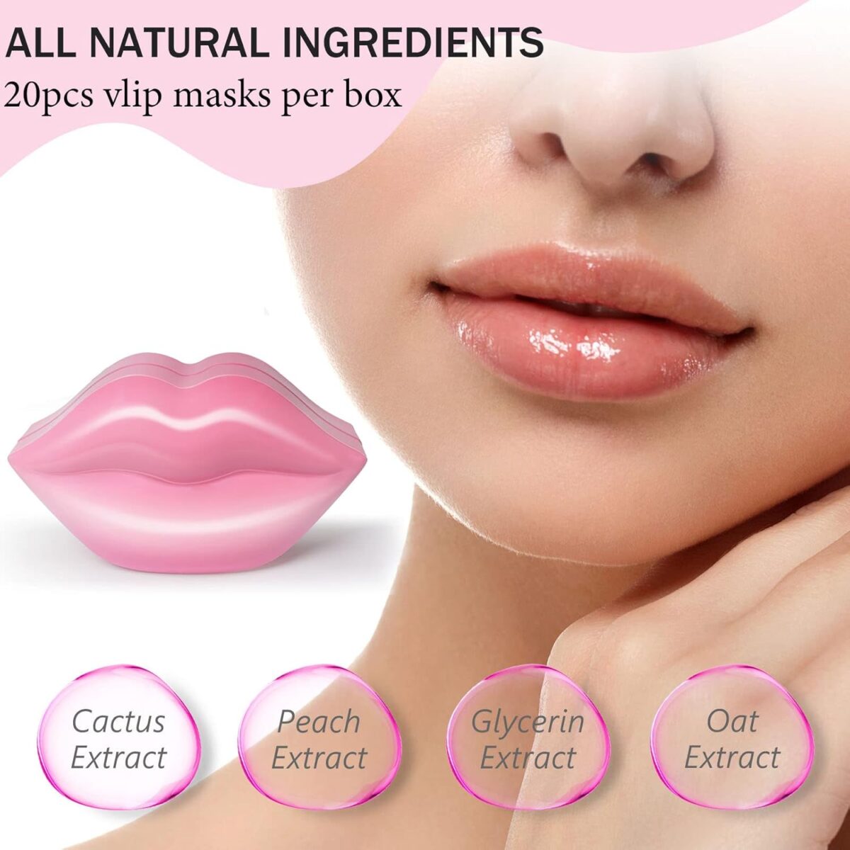 قناع ترطيب الشفاه - 20 قطعة (Rose Moisturizing Lip Mask) - Image 11